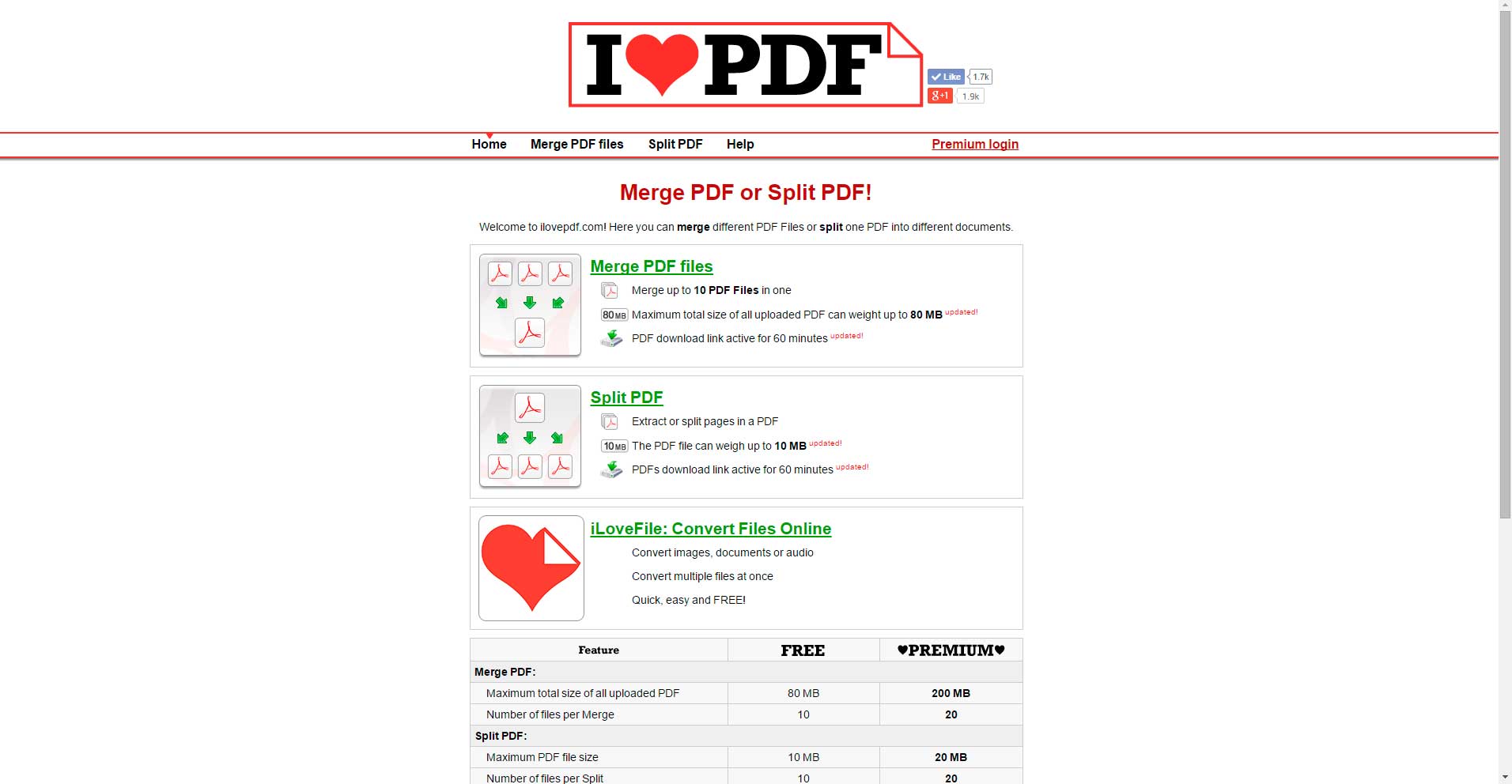 Image result for ilovepdf screenshot site:ilovepdf.com