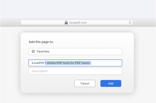 Add bookmark
