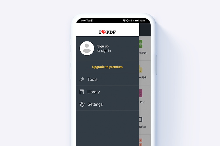 Options hidden in Hamburger Menu
