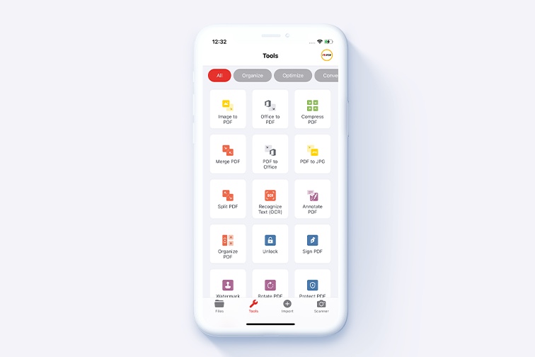Productivity actions now displayed in Tab Bar