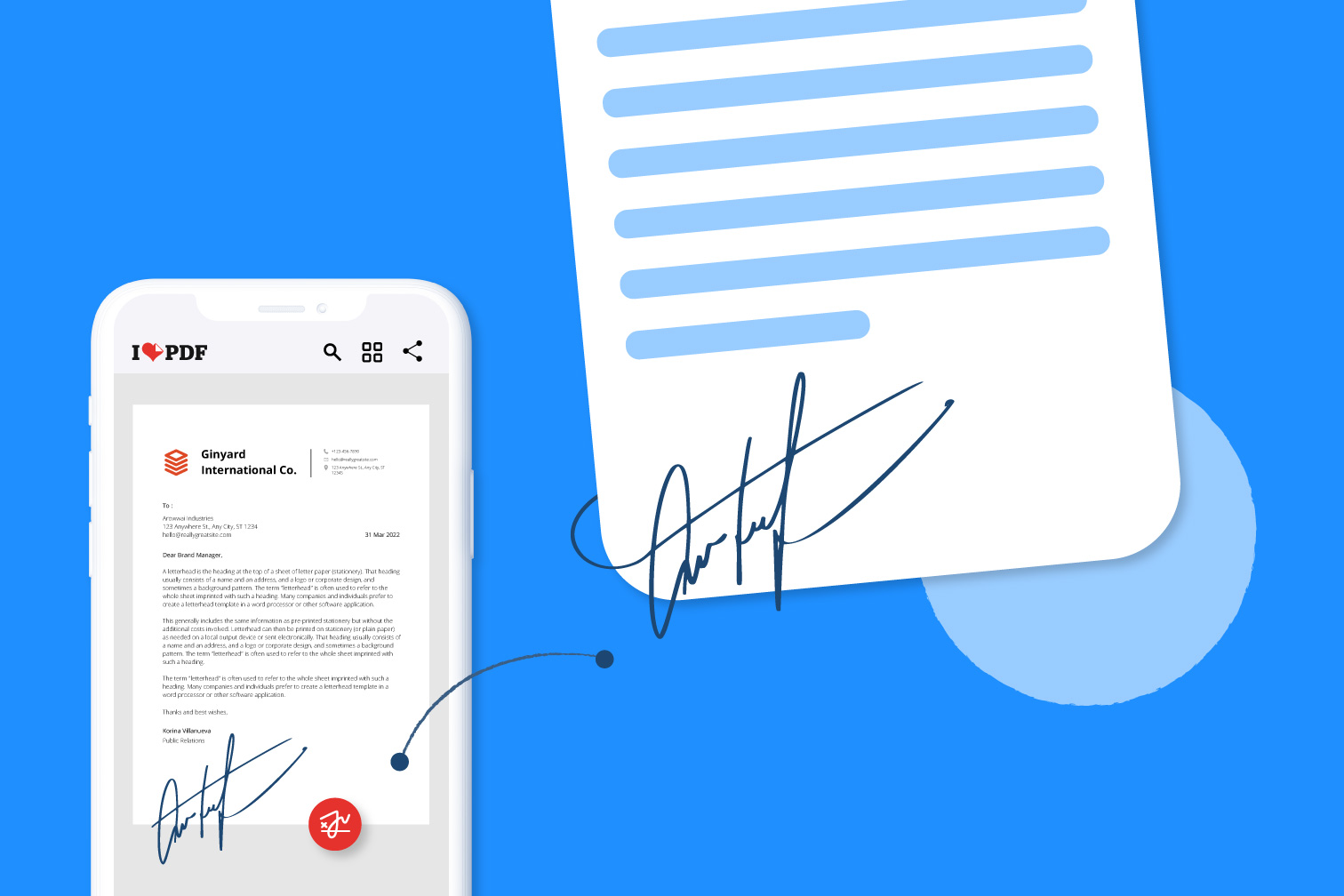 How to sign a PDF document on iOS or Android device