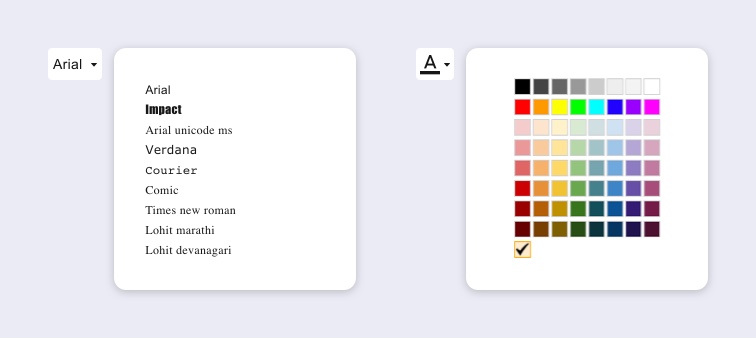 Text format and color
