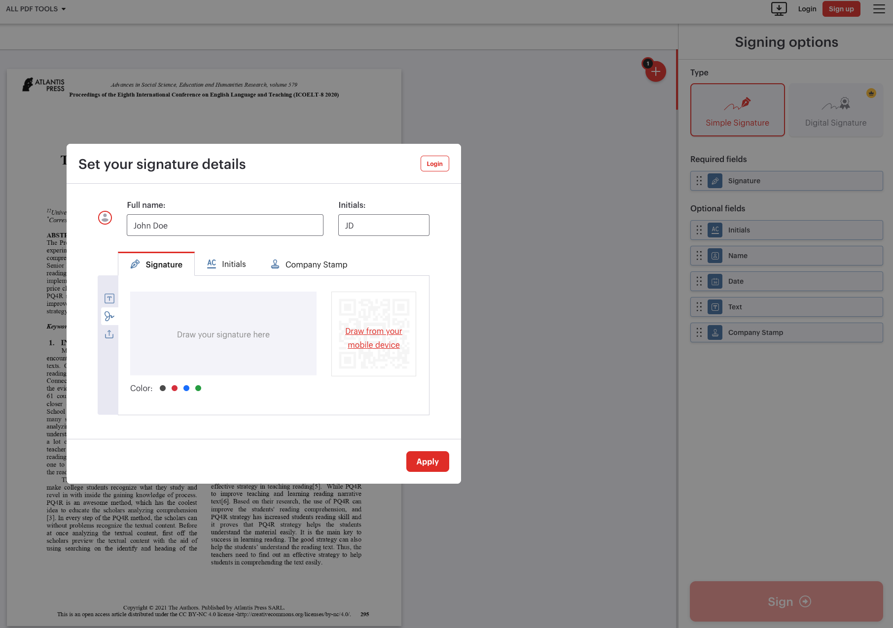 Comment signer un PDF avec iLovePDF